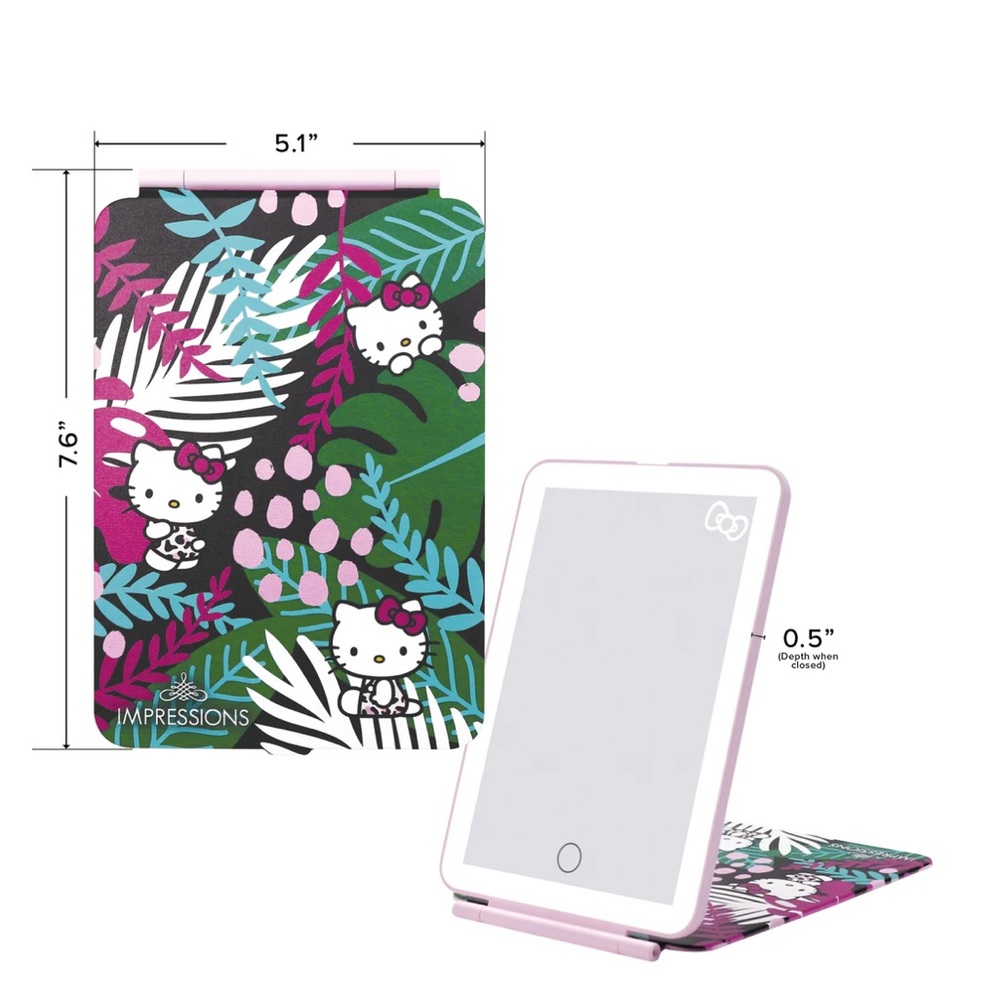 Impressions Vanity Hello Kitty (Animal) Touch Pad Mini TriTone LED Makeup Mirror
